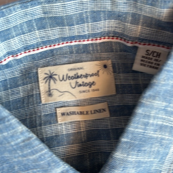 Men's Linen Shirt Weatherproof Vintage - Picture 5 of 14